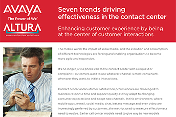 Avaya: 7 Contact Center Trends
