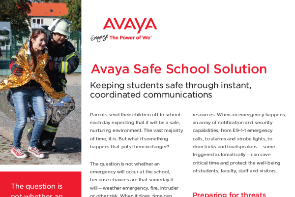 Avaya Safe School Solution
