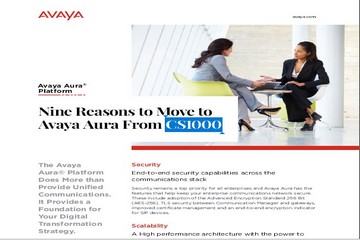 Nine Reasons to Move to Avaya Aura From CS1000