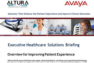Altura and Avaya Healthcare Briefing